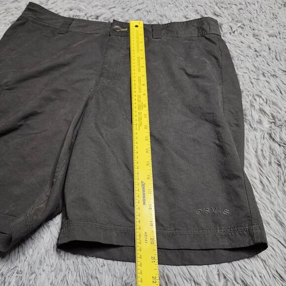 Orvis Shorts Mens 36 Green Gray Performance Outdoor Quick Dry Cargo Pockets Golf - Picture 9 of 12